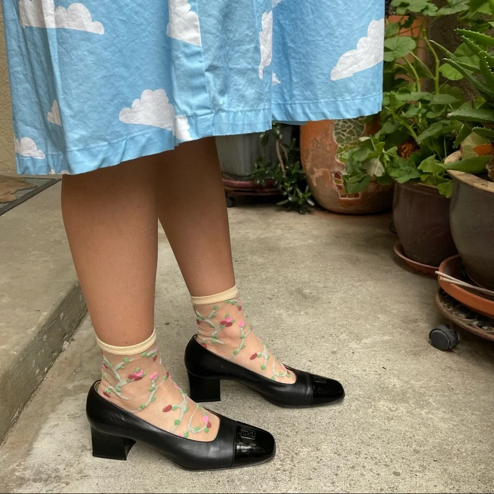Vintage black Fendi all leather shoes